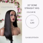 20" Bone Straight Wig